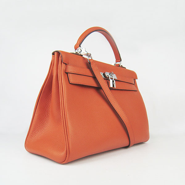 High Quality Hermes Kelly 35cm Togo Leather Bag Orange 6308